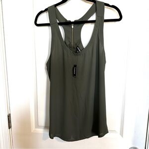 Express Green Tank Top with Racerback Design